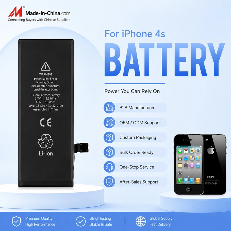 OEM ODM Internal Replacement Phone Battery Manufacturer for iPhone 4S 14 PRO 11 Se