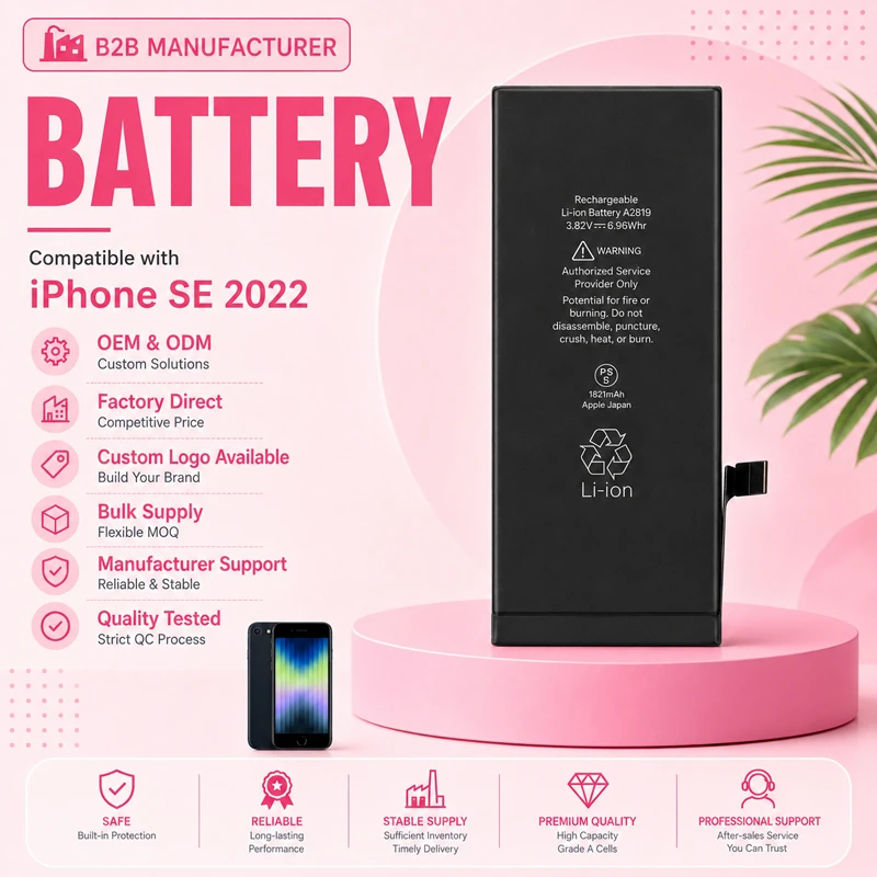 OEM ODM Internal Replacement Phone Battery Manufacturer for iPhone 8 Se2 14 PRO 11 PRO Max Se