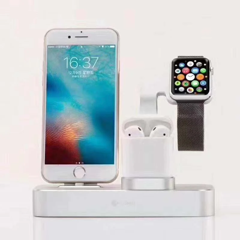Original 3in1 Portable Airpod Wireless Charger for iPhone Watch Charger Iwo5