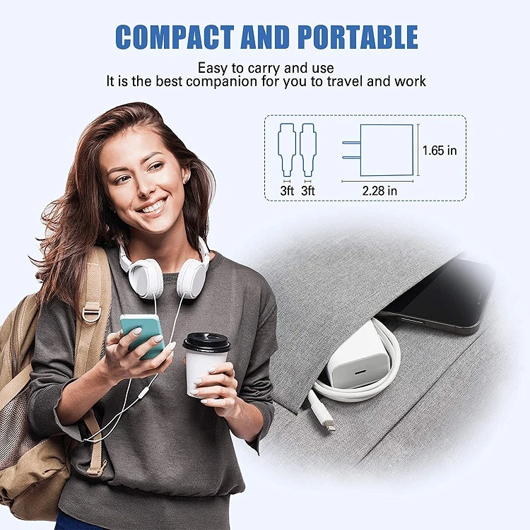 Pd 20W UK Foldable Plug Adapter 20W iPhone Type-C Suitable Phone Adapter Pd Charger for iPhone Fast Charger Factory Direct Sales