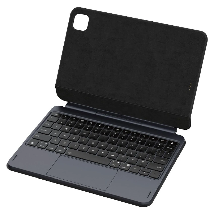 Pogo Pin Wired iPad Keyboard Case with Silent Scissor-Switch Keys and Track Pad
