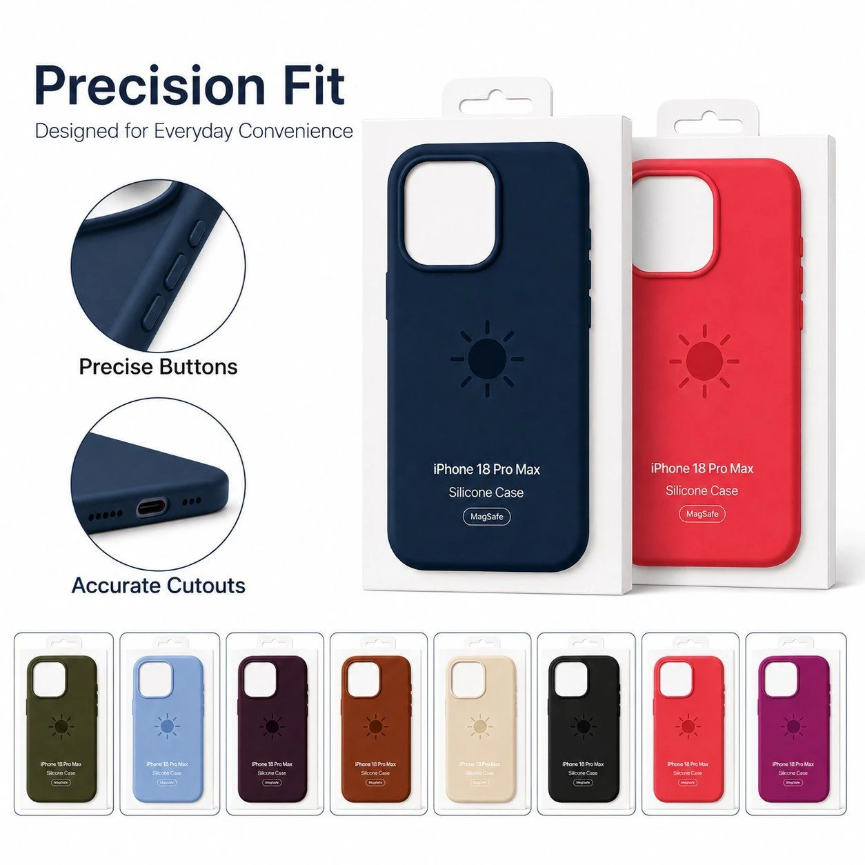 Premium Liquid Silicone Magsafe Case for iPhone 16 17 18 PRO Max Wholesale Mobile Phone Accessories
