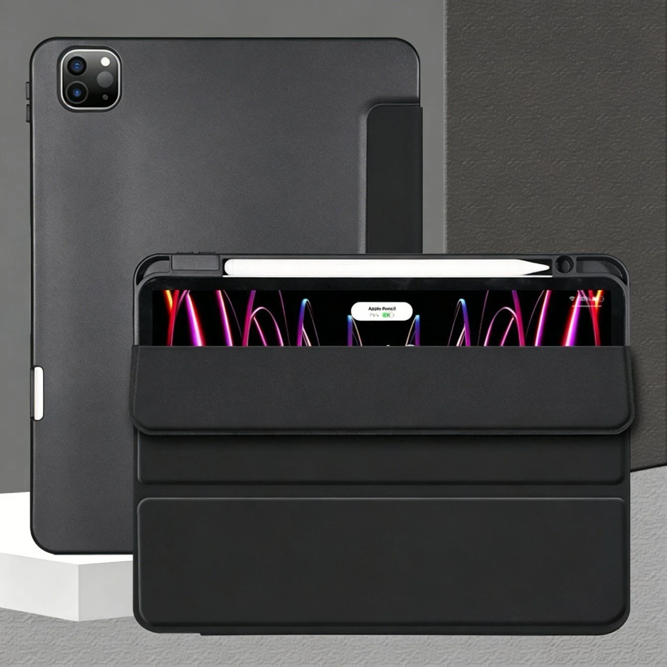 Premium PU Leather Tri-Fold Stand Tablet Case for iPad 10th 11th 10.9 Inch