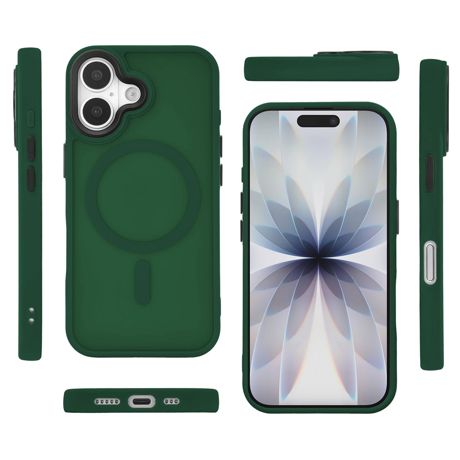 Premium Phone Case for iPhone 17 Silicone Phone Case with Magnetic Magsafe Velvet Cloth