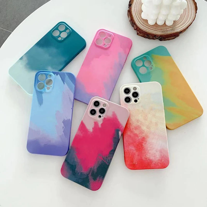 Printing Case Watercolor Phone Cases for iPhone 11 12