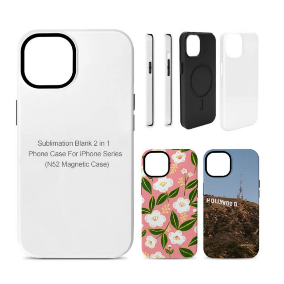 Professional Heat Transfer 3D Sublimation 2 in 1 Magnetic Blank Mobile Phone Case for iPhone 17 PRO