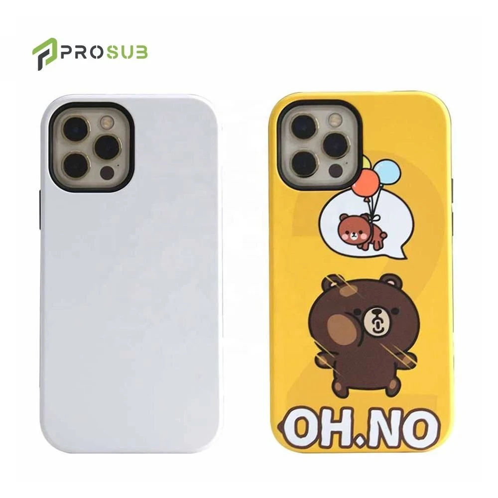 Prosub Sublimation Phone Case Blank 3D 2 in 1 Cellphone Cover Pochette Phone Sublimation Phone Case for iPhone 13