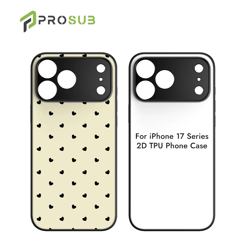 Prosub TPU 2D Sublimation Phone Case Blank Mobile Cover for iPhone 17 Series with Precise Camera Cutout