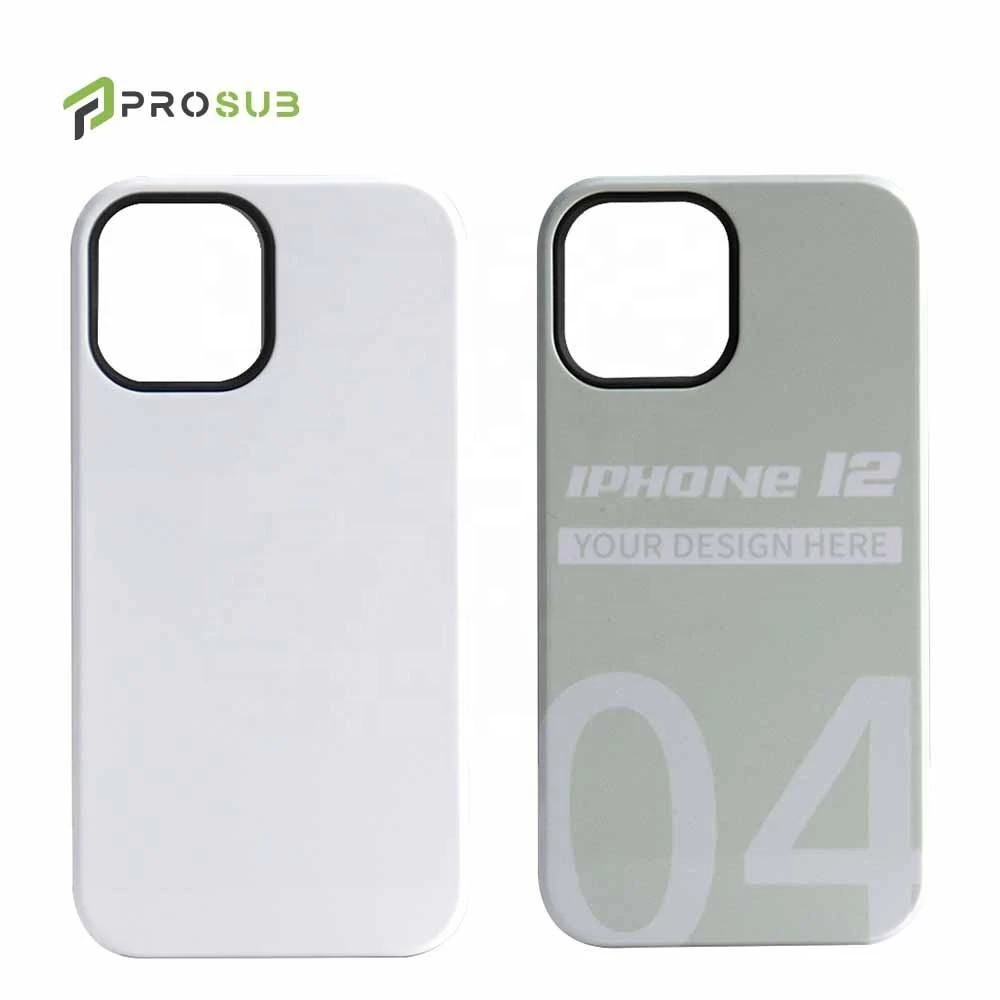 Prosub Wholesale Blanks Custom Sublimation Phone Cover Coating Surface 3D 2 in 1 Phone Case for Lphone 12 PRO Max