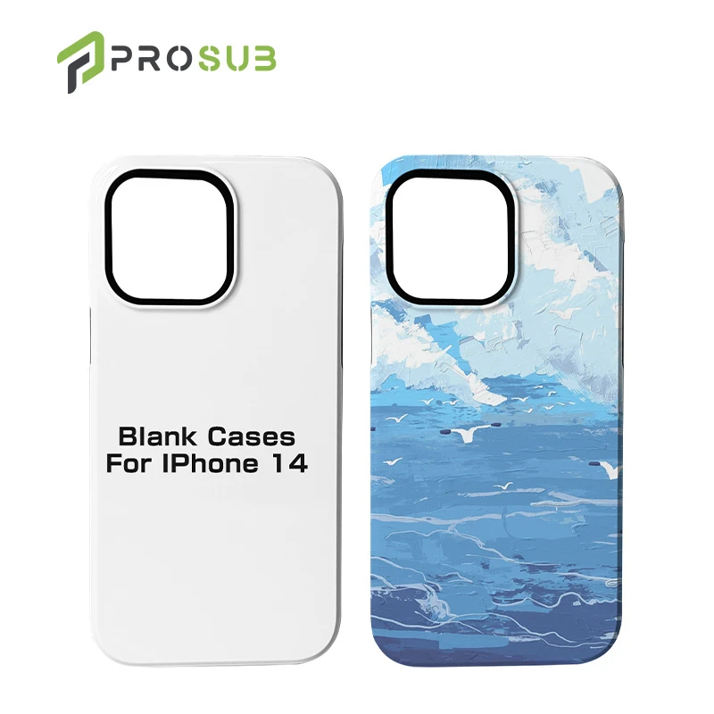 Prosub Wholesale Sublimation Blank TPU PC 2-in-1 Coated Case for iPhone 14 Series