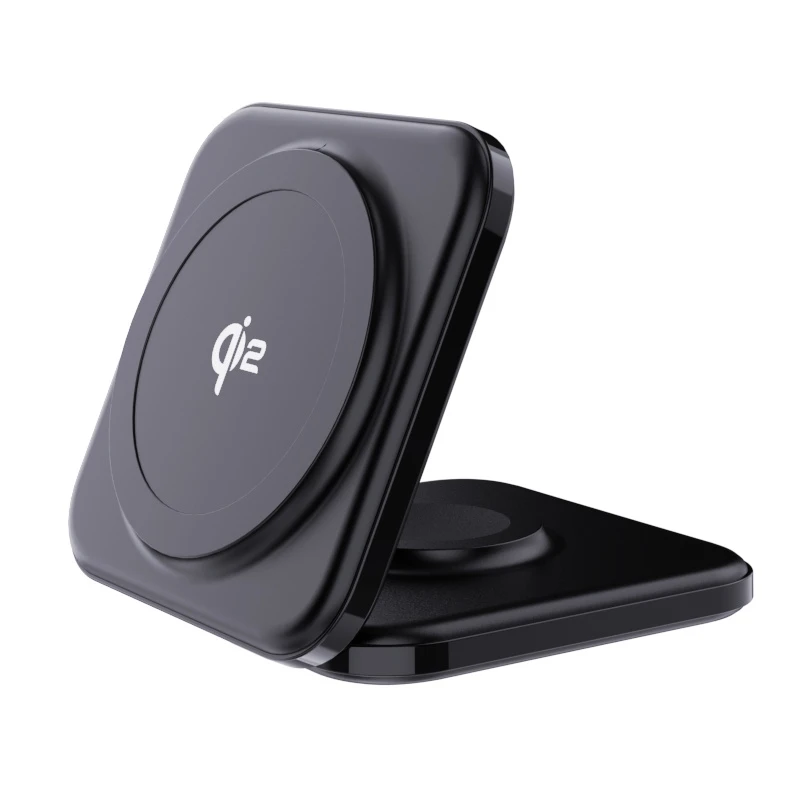 Qi 2 Magnetic Foldable 2-in-1 Fast Wireless Charger for iPhone 16