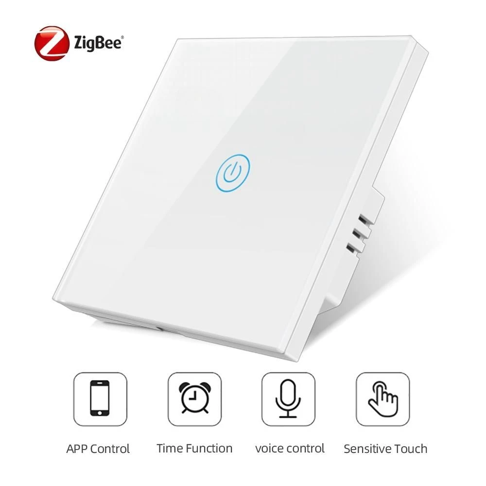 SLS Zigbee EU 1 Gang White/Black/Gold Wall Touch Light Switch