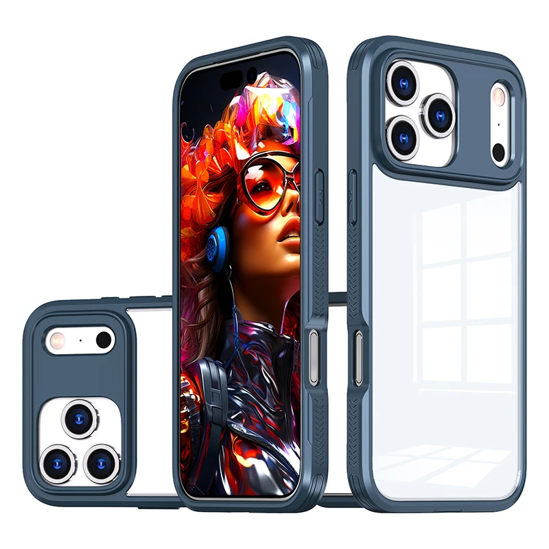 Shockproof Protection Case for iPhone 17 Transparent Back Shell Flexible Bumper Phone Case