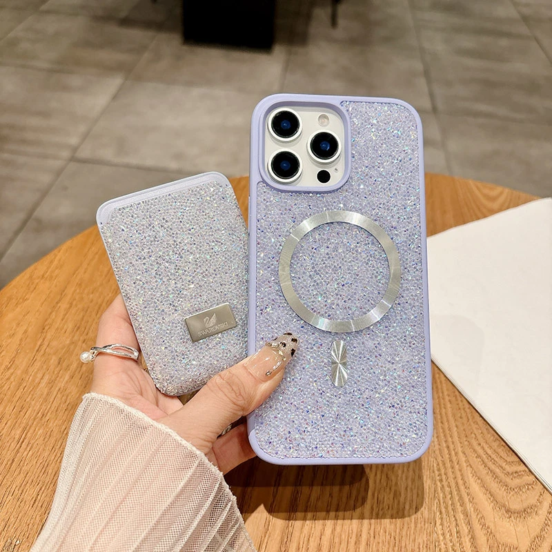 Shockproof Soft TPU Bumper Diamond Magnetic Phone Case for iPhone 16e 2025 Compatible with Magsafe
