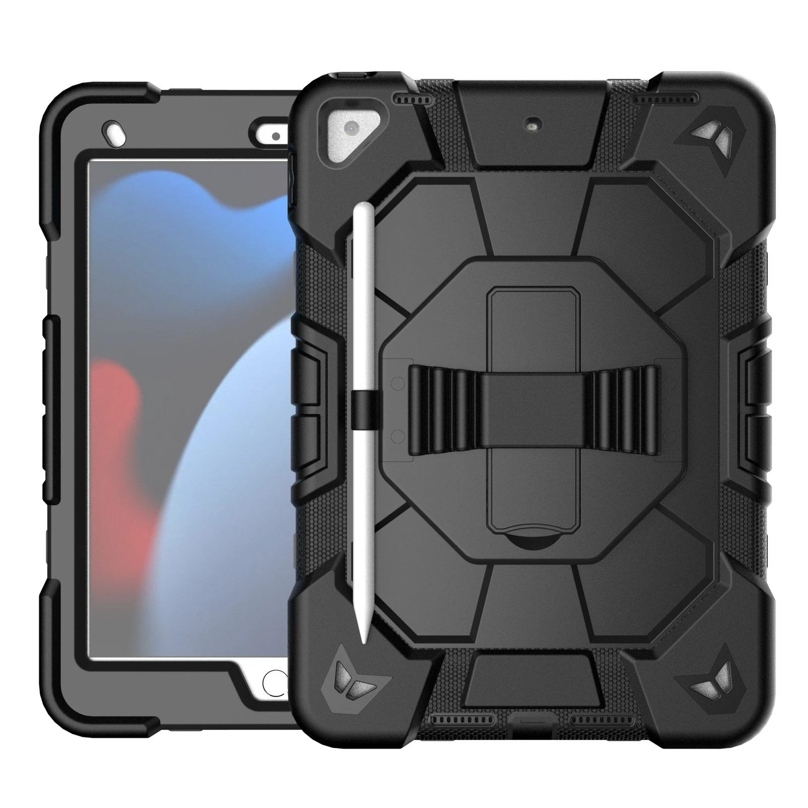 Shockproof with Pen Slot Hand Strap Shoulder Strap Rugged Tablet Case for iPad 10.2