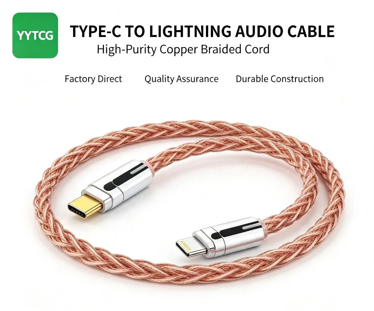 Short USB C to Lightning Cable Nylon Braided Fast Charging 2ft Charger Cord for Laptops and Phones