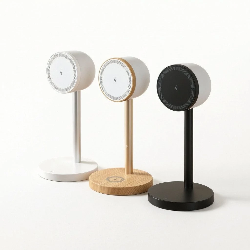 Sleek Stand Design Wireless Charger with Ambient Lighting for