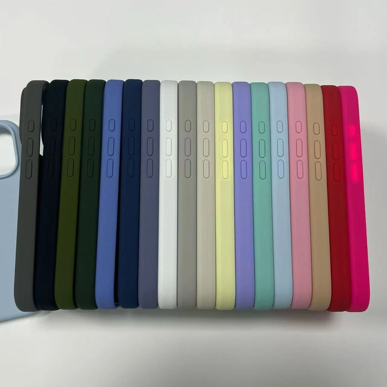 Slim Fit Magnetic Silicone Back Cover for iPhone 17 Air 16 15 14 PRO Max