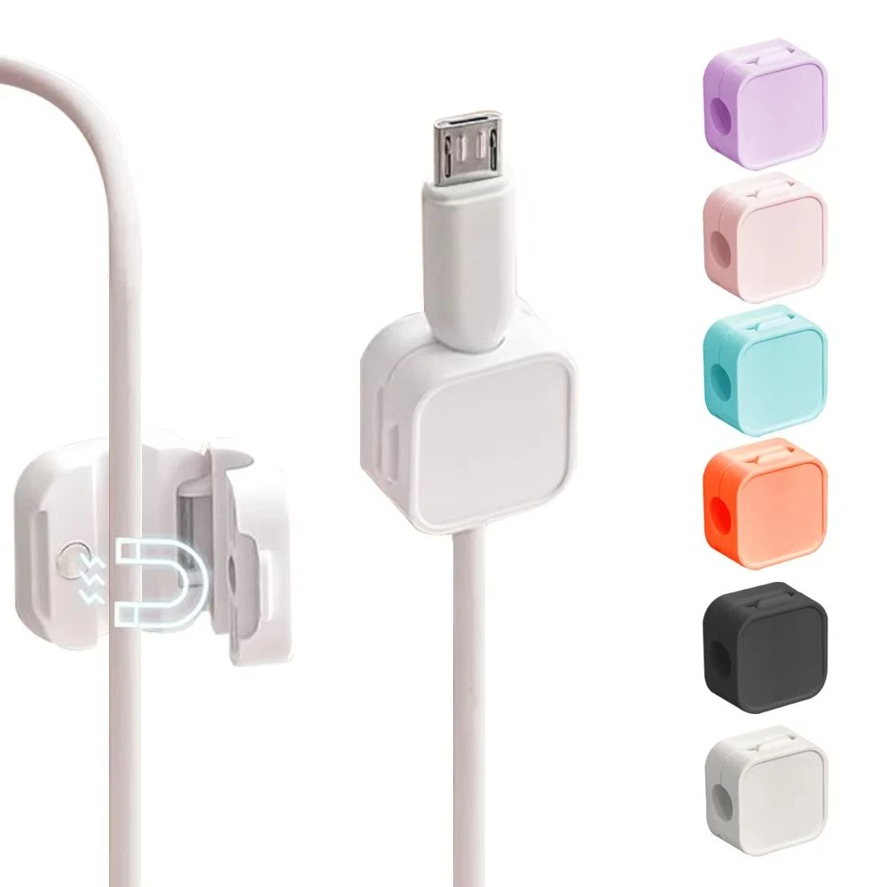 Small Magnetic Cable Organizer Cable Clip Holder USB Data Cable Management 6 Colors Phone Accessories Wholesale Ready to Ship