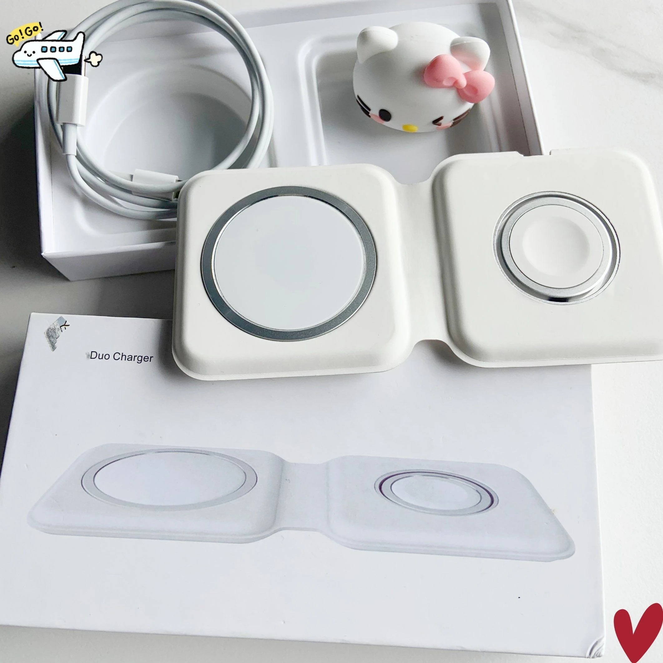 Smart Safe Magnetic Wireless Duo Charger Adapter