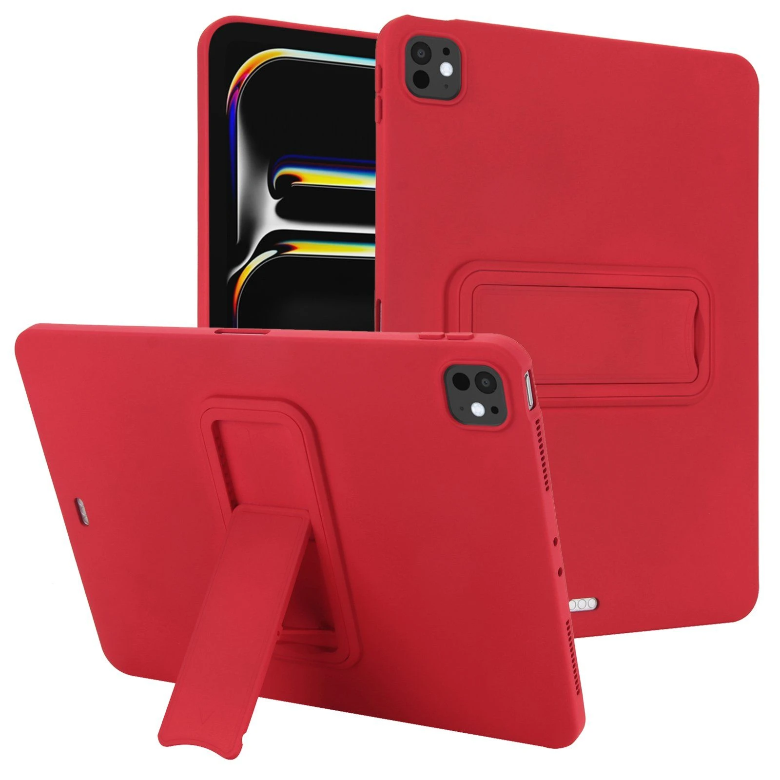 Soft Touch Solid Color TPU Shockproof Bumper Stand Tablet Case for iPad PRO 11 Inch