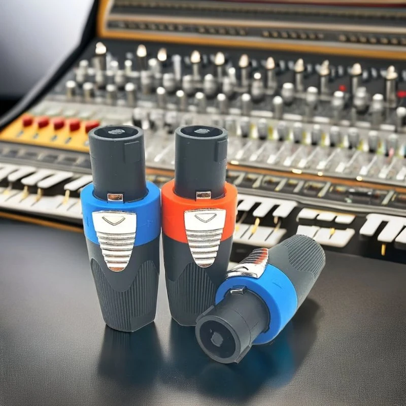 Speaker Cable 4-Pin Speakon to XLR Cable, Professional Audio Power Connector Wire with Color Coded (Blue/Orange) Jacket