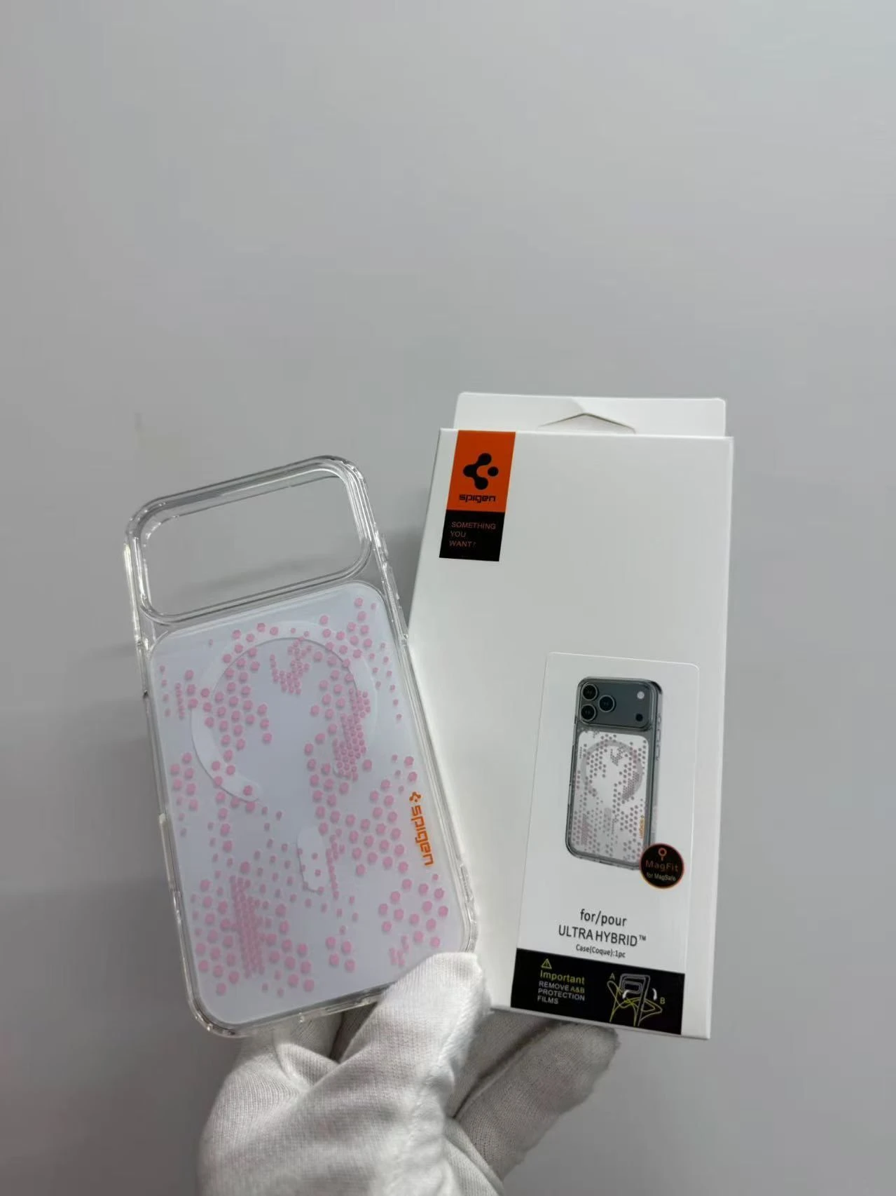 Spigen Transparent Shockproof Phone Cover with Magnetic Charging Compatible Feature