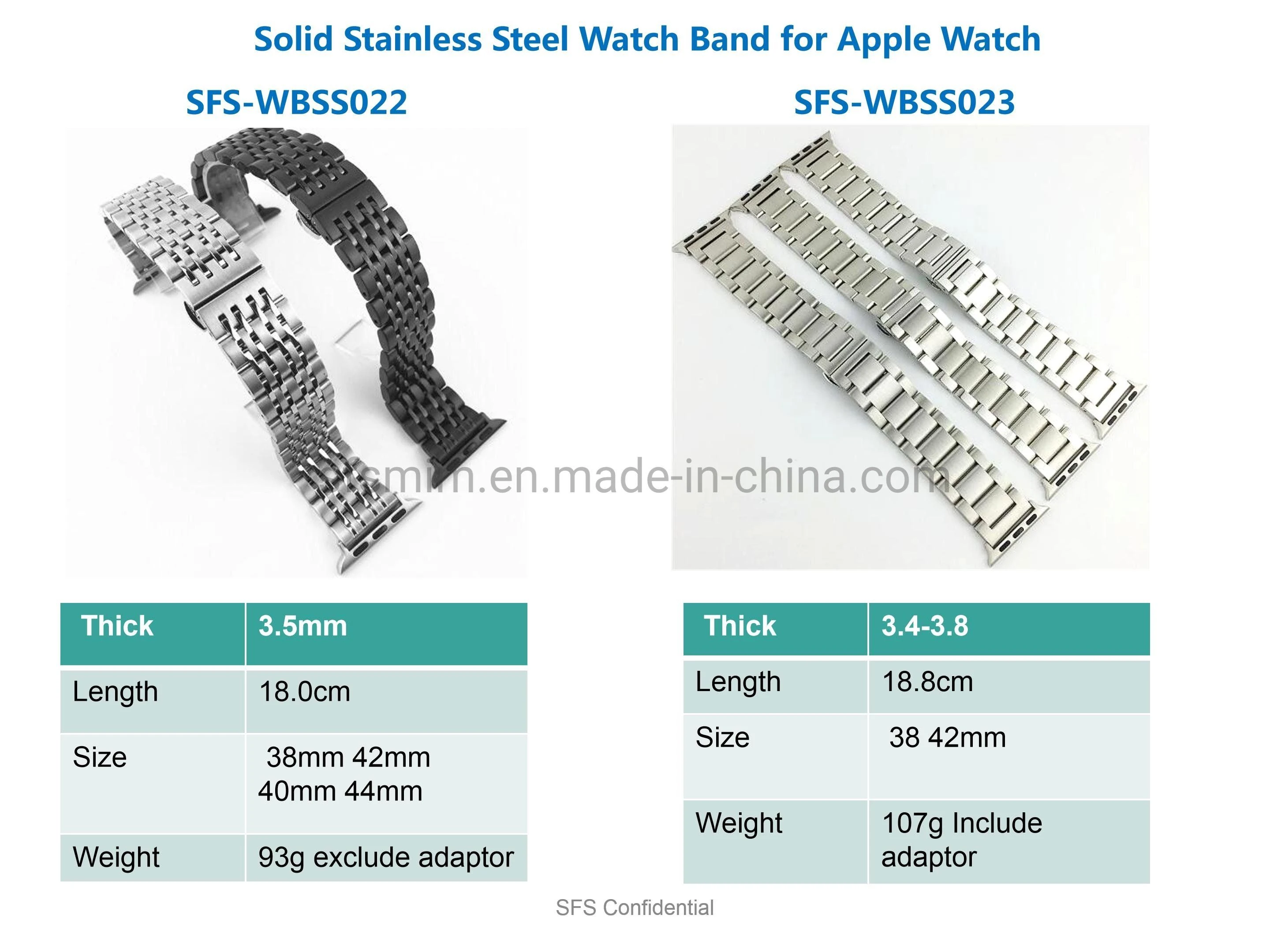 Stainless Steel Solid Watch Band for Apple Watch