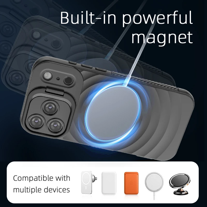 Strong Anti-Drop Magnetic Wireless Charging Phone Case for iPhone 17air 17PRO 17 PRO Max 16 15 14 PRO Max Shockproof Back Cover