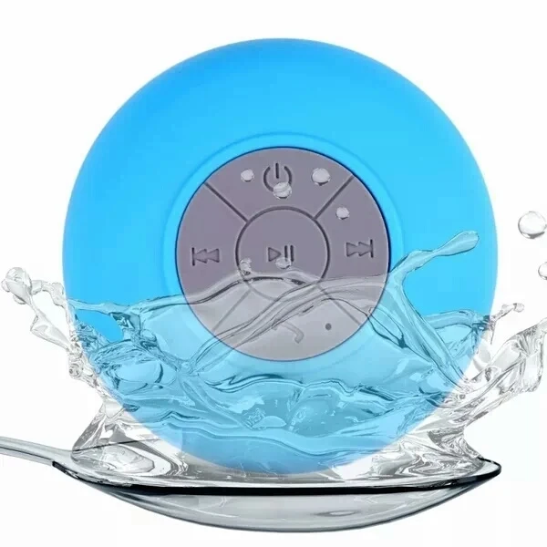 Suction Cup Mini Wireless Bluetooth Speaker Hands-Free Call Ipx4 Waterproof Shower Loudspeaker for iPhone 7/7 Plus etc. – Blue