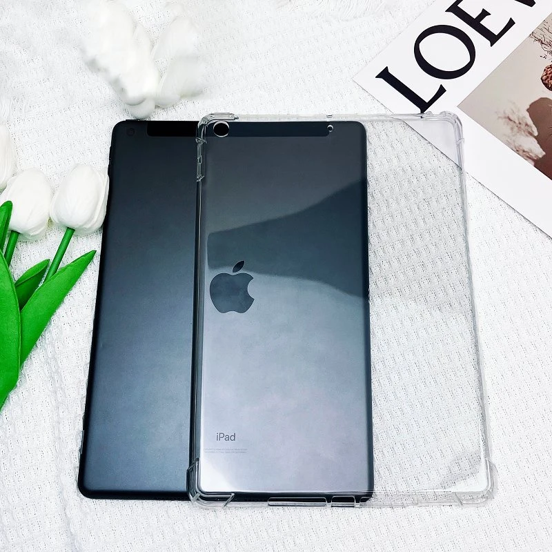 Suitable for 2025 iPad Apple 10.2-Inch Transparent TPU Material Protective Case Air5 Full Package Soft Case Air/iPad/PRO9.7-11 Inch Airbag Protection