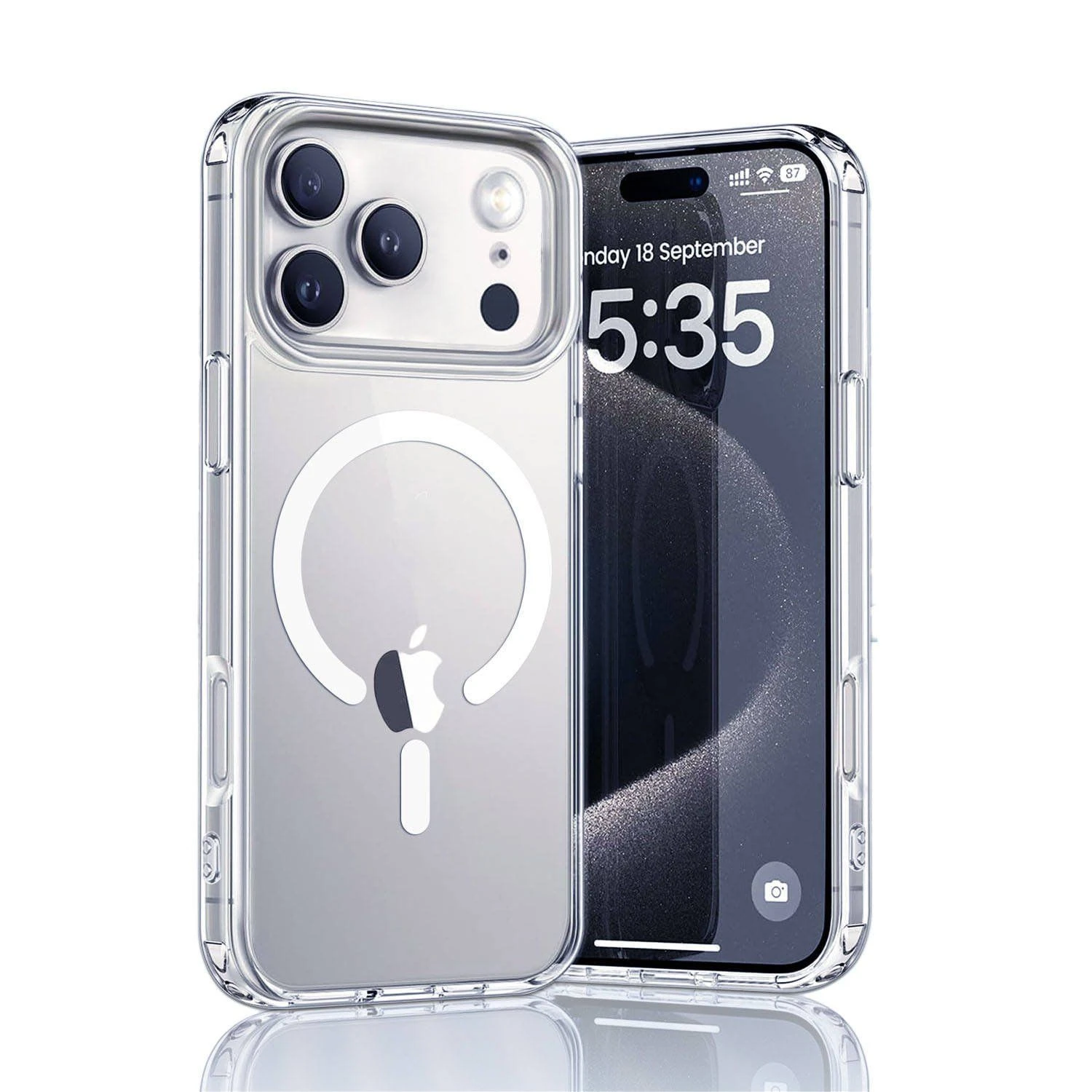 TPU+PC Transparent Magnetic Shockproof Case for iPhone 18 PRO Max