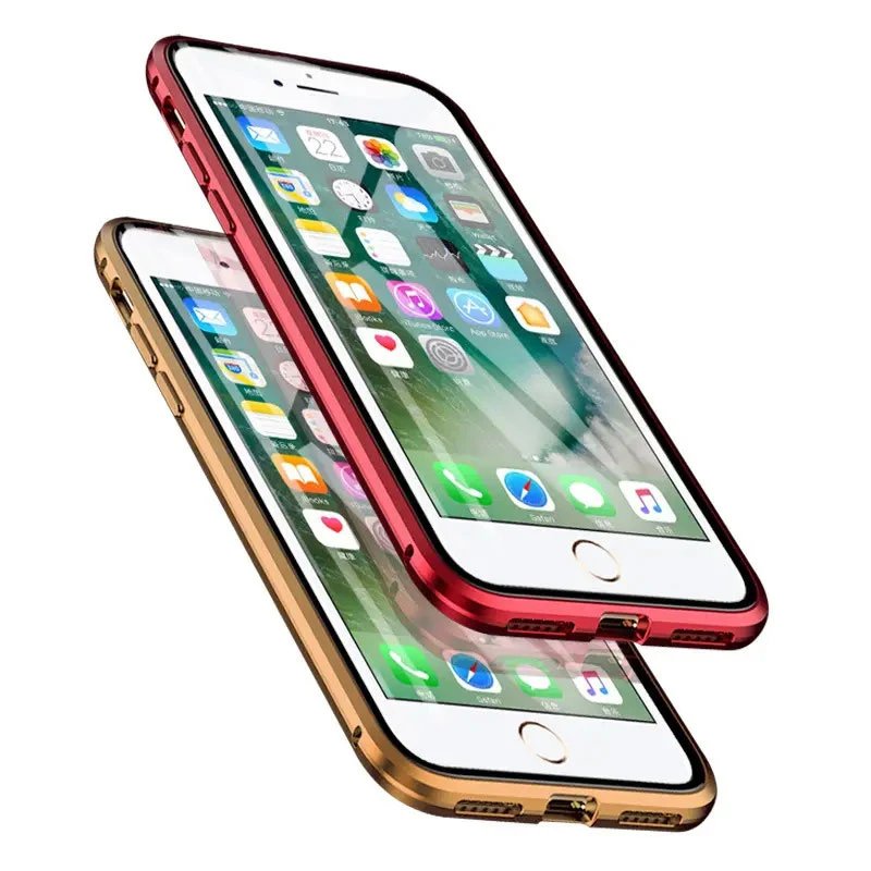 Tempered Glass Full Protection Magnetic Phone Case Sublimation Case for iPhone Max 12 13 14 PRO Max Phone Case Luxury