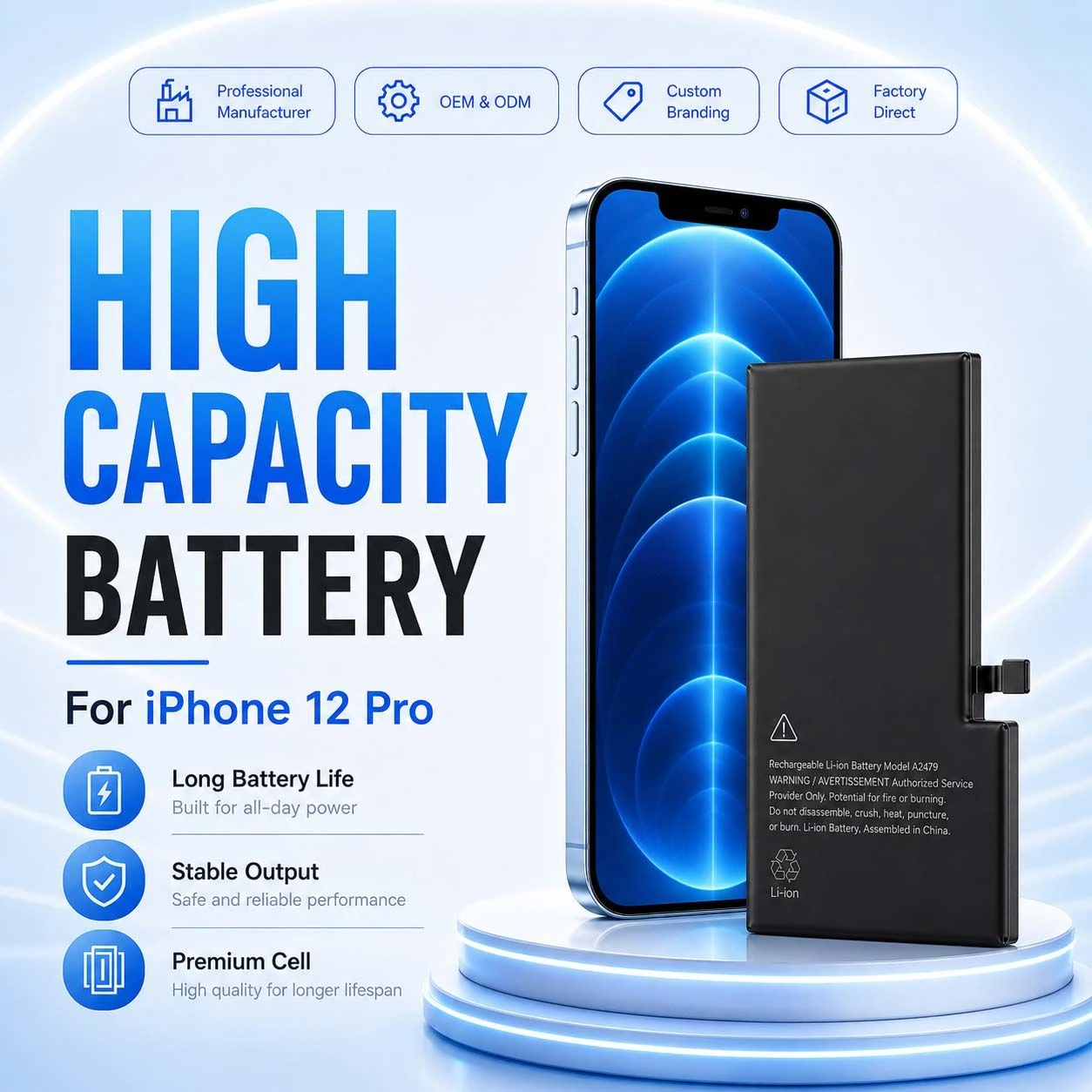 The Client OEM & ODM iPhone Battery for Various iPhone Models