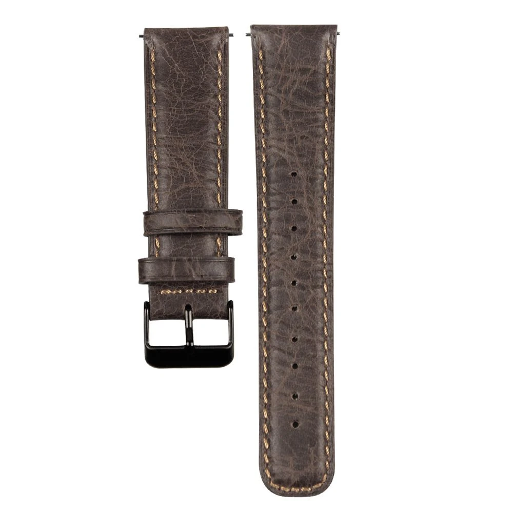 Top Grain Leather Custom Smart Watch Strap Band for Samsung Huawei Fitbit Xiaomi Watches