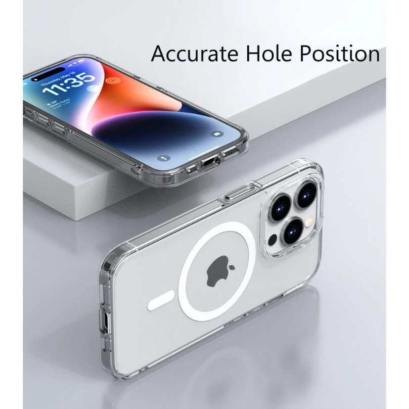 Trendy OEM Transparent Magnetic Mobile Phone Case for iPhone 18promax Wholesale