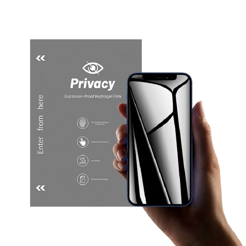 Tuoli Anti Spy TPU Soft Hydrogel Film Privacy Screen Protector Waterproof and Anti-Scratch for All Mobile Phone Models Soft Hardness