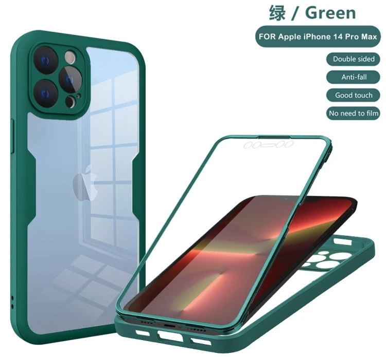 Ultra Slim Shockproof Case with Built-in Screen Protector for iPhone 14 14PRO 14 PRO Max