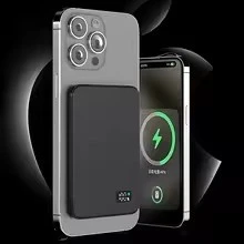 Ultra Thin Power Bank for Magsafe, Magnetic Wireless Fast Charging LED Display Portable Battery for iPhone Samsung Phone Airpods
