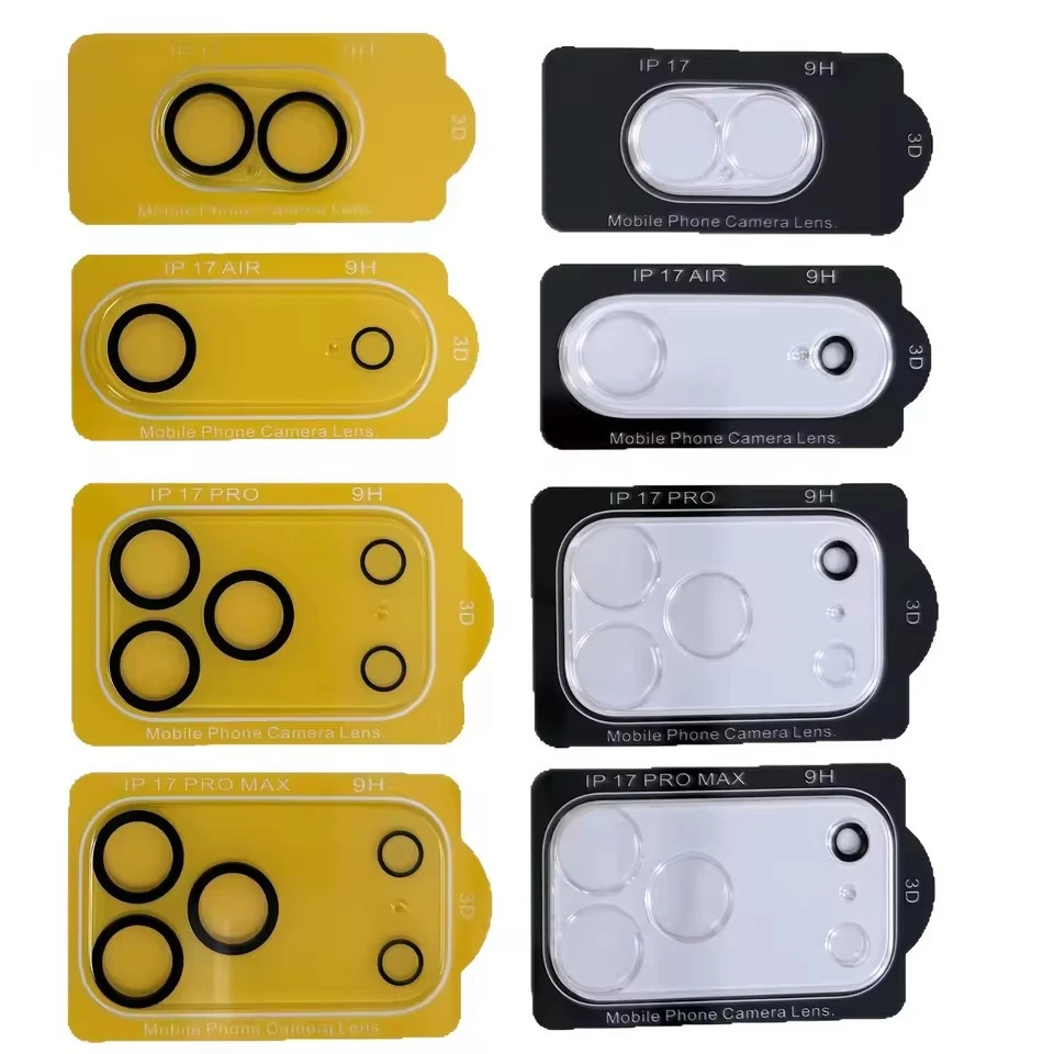 Wholesale 9h 3D Phone Camera Glass Protectors Film for iPhone 17 Clear Lens Protector for iPhone 17 PRO Max