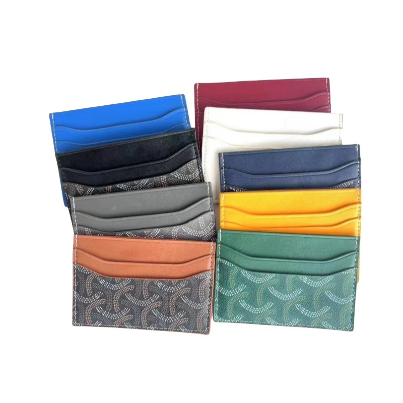 Wholesale Leather Designer Zipper Business Credit Smart Wallet Holder Men’s Mini Card Holder