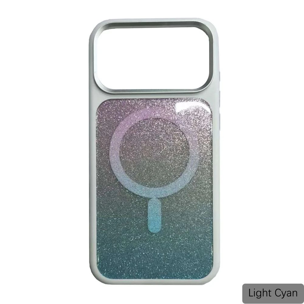 Wholesale Metal Camera Ring Custom IMD Glitter Gradient Liquid Silicone Magsafe Shinning Star Phone Case