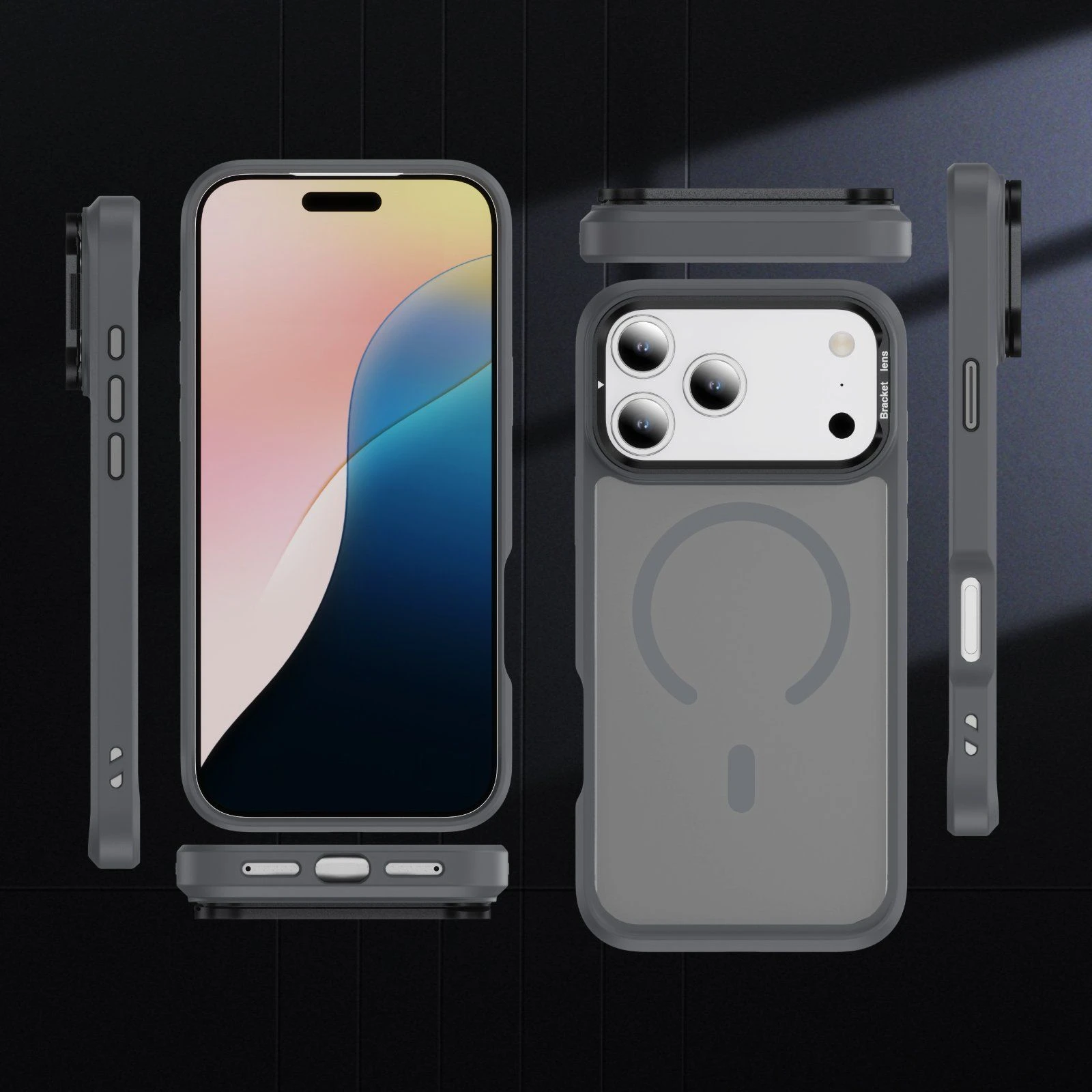 Wholesale Skin Touch PC TPU Colorful Magnetic Phone Case for iPhone 17 PRO Max