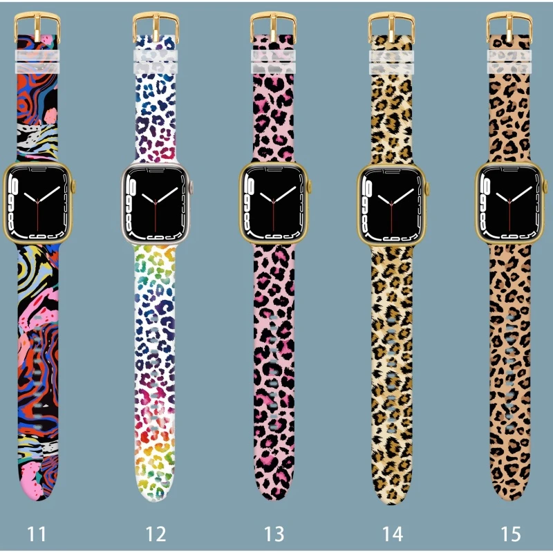 Wholesale Soft Custom Watchband Cartoon Band Printed Silicone Watch Strap for iWatch