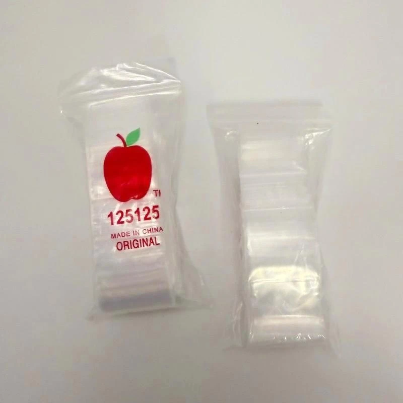 Wholesale Transparent Zip Locked Polybag Resealable Plastic Bag Grip Seal Mini Apple Baggies