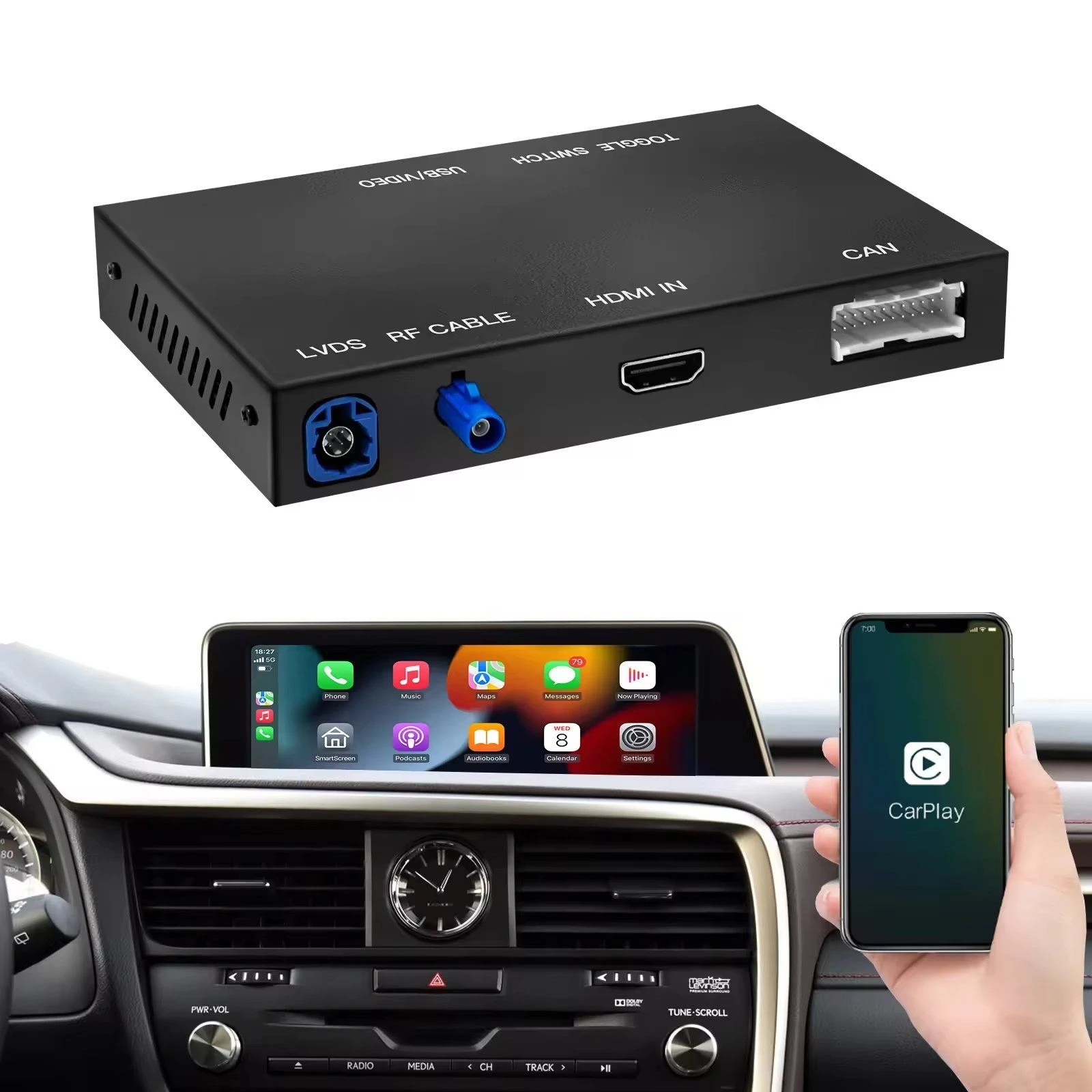 Wireless Apple Carplay Adapter for Auto Decoder 2014-2019 Lexus Carplay Integration
