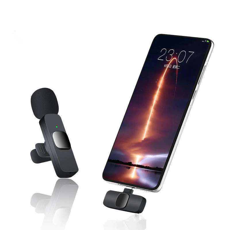 Wireless Lavalier Microphones for iPhone iPad Android Auto-Sync Lapel K9 Wireless Microphone Youtube, Tiktok, Video Recording, Vlog