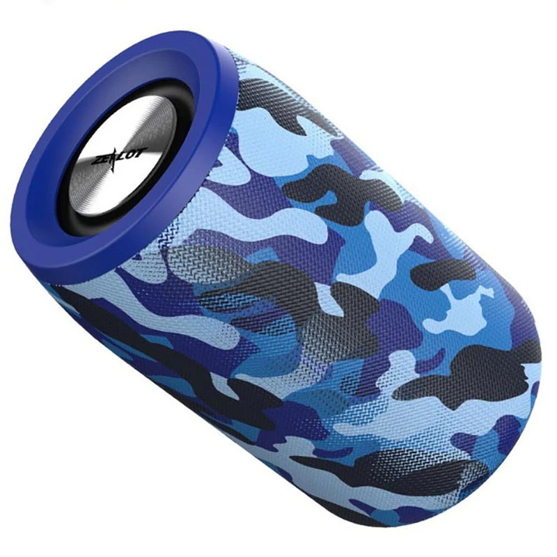 Zealot S32 Bluetooth 5.0 Wireless Portable HiFi Bass Subwoofer Speaker Support TF Card/U-Disk/Aux – Blue
