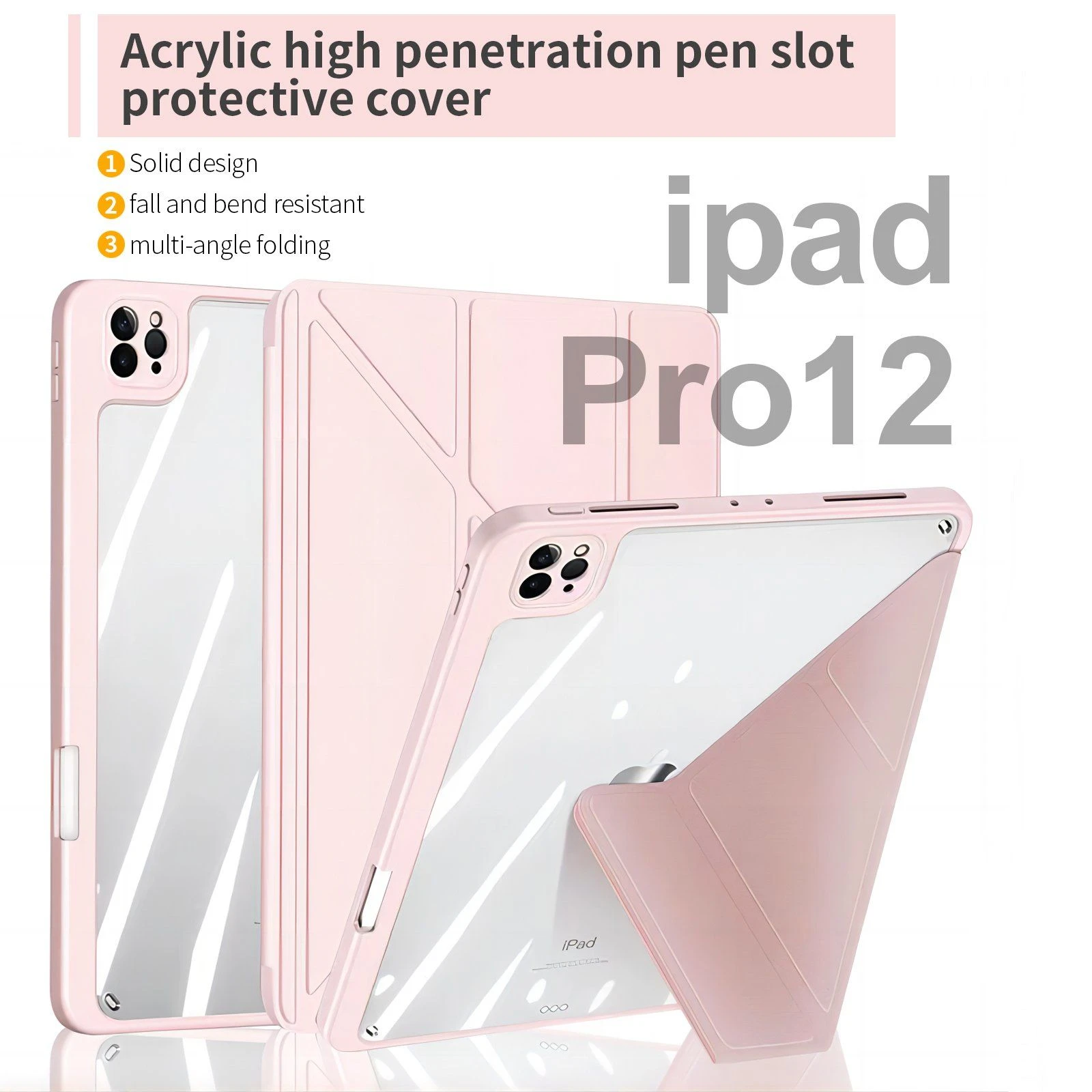 for iPad/PRO12 Tablet Case with Bluetooth Keyboard Touchpad Factory Supplier