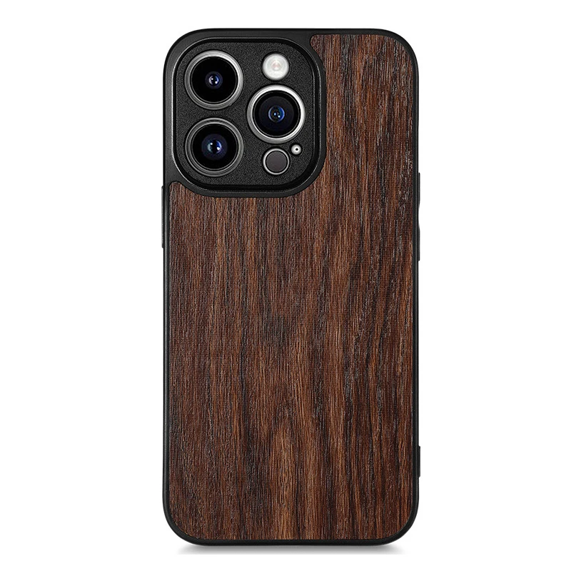 for iPhone 14 iPhone 13 New All Covered Drop-Proof Faux Wood Grain Phone Case